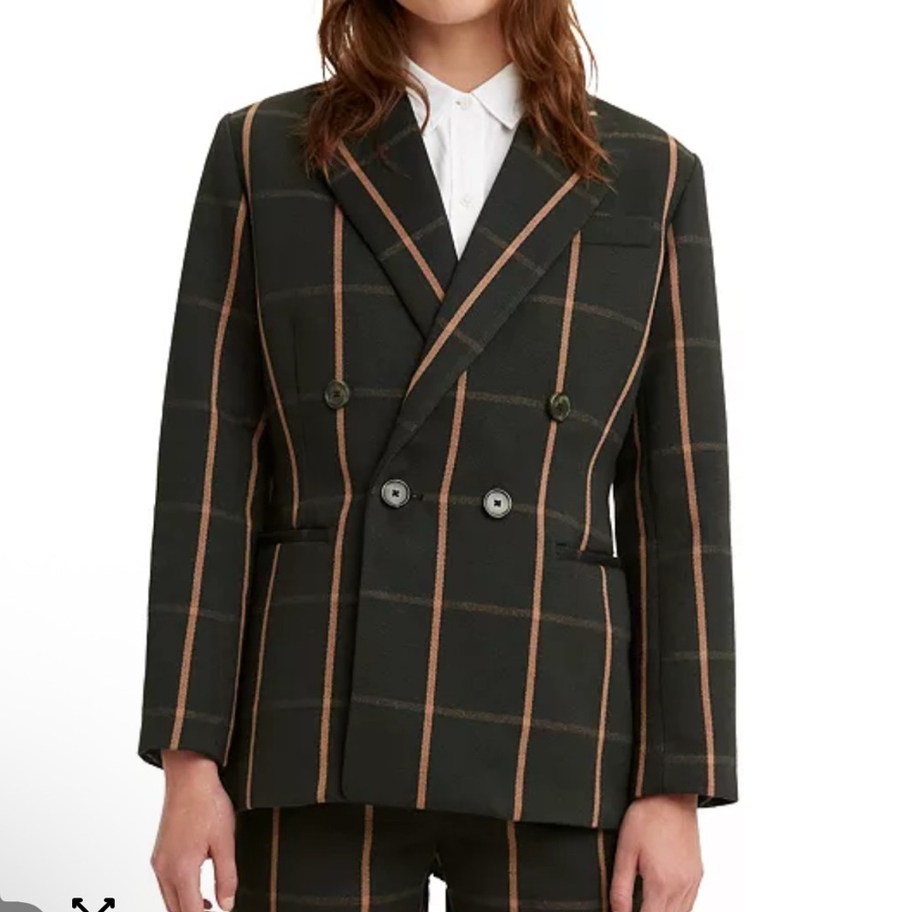 Levi’s Abner Plaid Double-Breasted Blazer